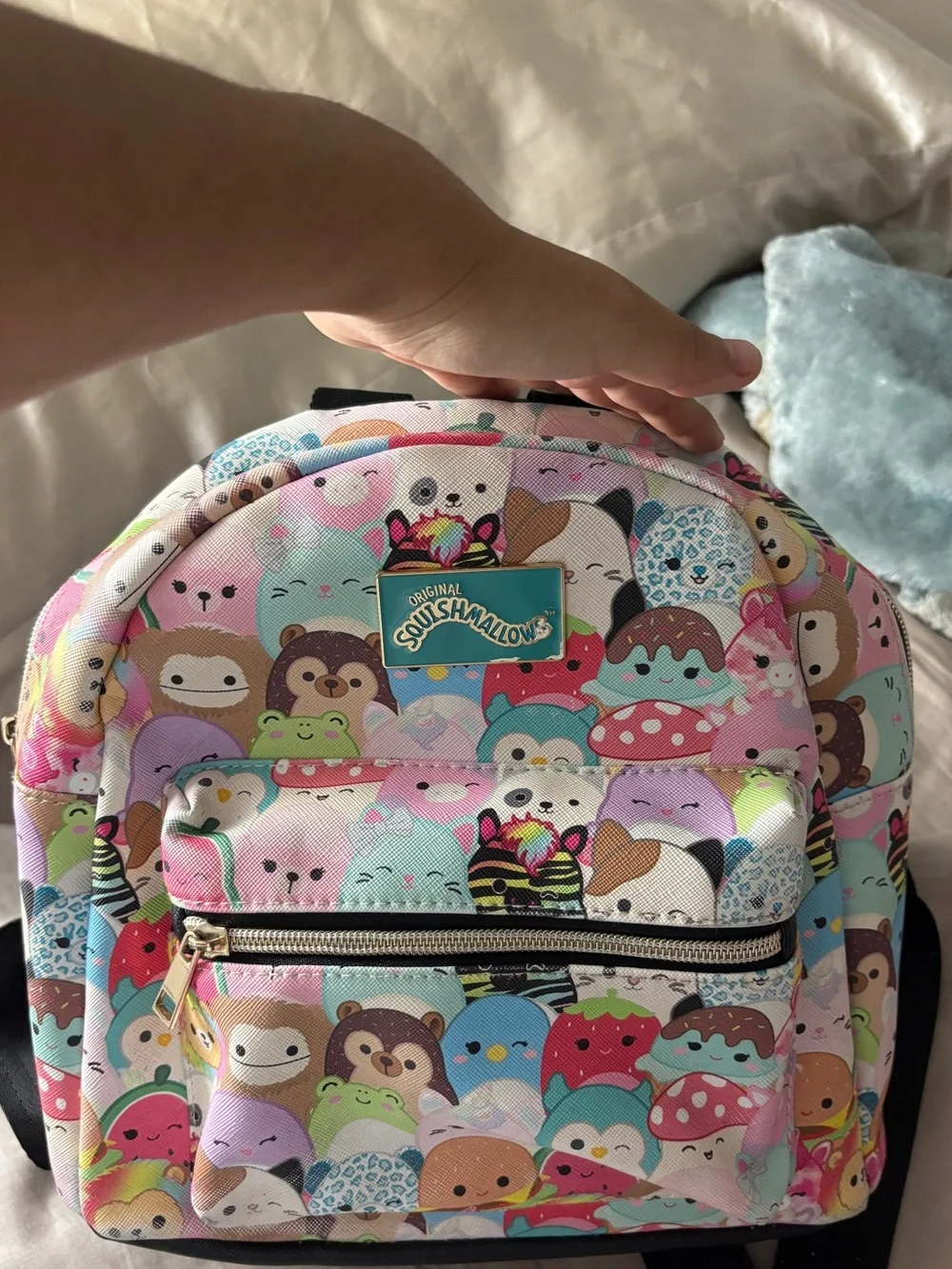 Squishmallows Kids Backpack - Pastel Pink, Mint, Blue, Purple